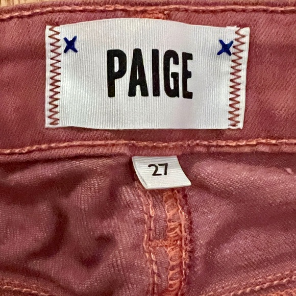PAIGE Hoxton Ankle Cropped Jeans Dusty Rose 27 - Picture 2 of 4